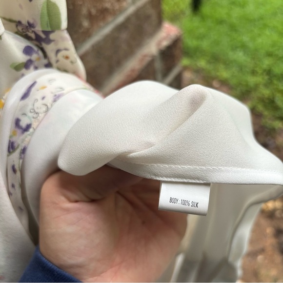 Kay Unger 100% Silk Floral Sleeveless Dress Size 12 with matching scarf - Picture 5 of 13